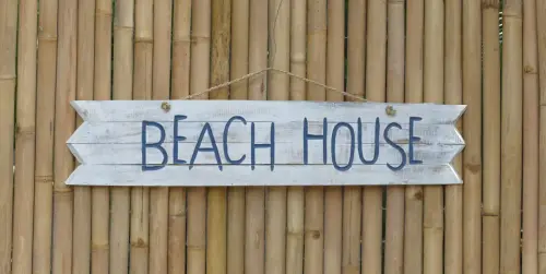 Product image of the product “Beach House  wooden sign to hang, shabby style, 100 cm Length ”